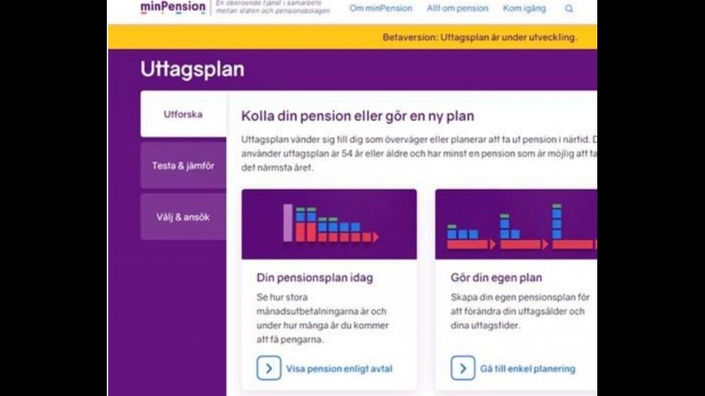 Uttagsplanerare pension