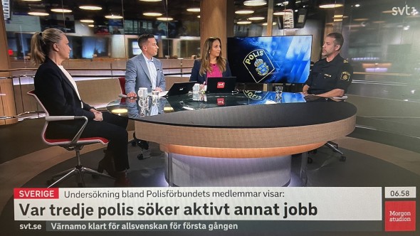 SVT morgonstudie 2 nov Lena Niklas Rödin