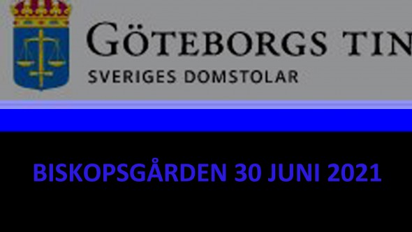 Biskopsgården 30 juni 2021 tunna blå linjen