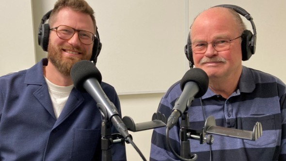 Mathias Tegnér, riksdagsledamot, och Tommy Hansson